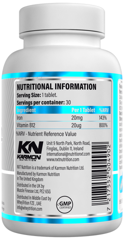 Iron & B12 - 30 tablets