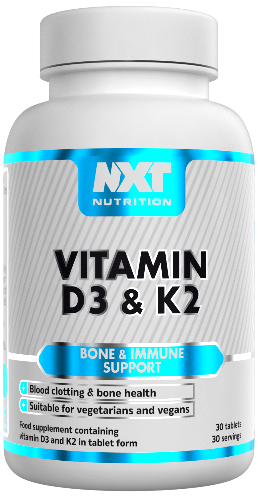 Vitamin D3 & K2 - 30 tablets